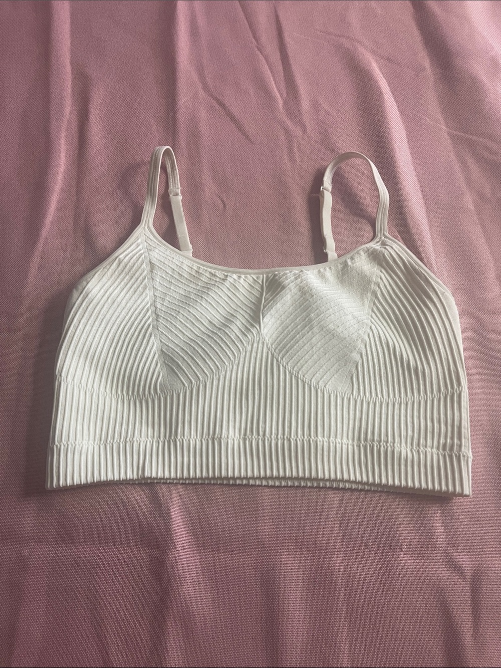 aerie Ribbed Seamless Bralette - White